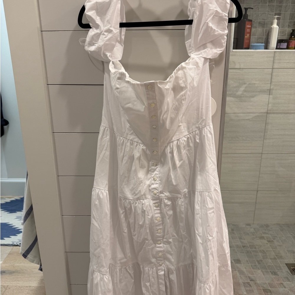 STAUD White Elio Dress